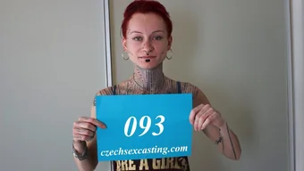 Tattooed Czech babe seeks stardom in porn casting