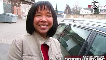 A German guy made a bet with friends that he would fuck an Asian chick